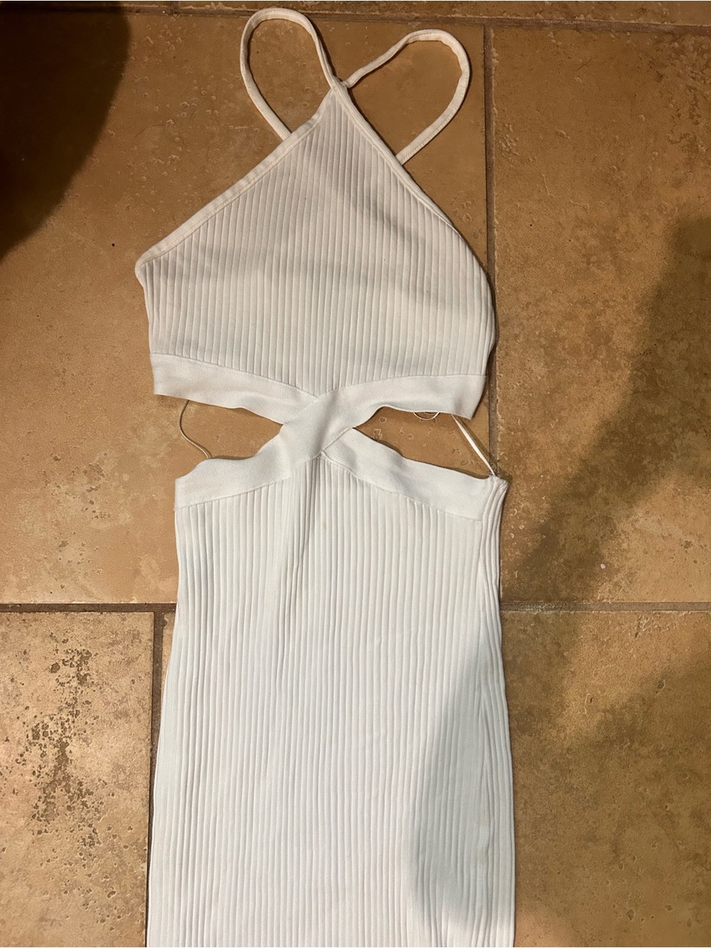 Ribbed Cutout Bodycon Dress